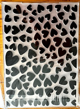 Hearts Pattern Embossing Folder - 6" x 4" - Scraping Book. E120