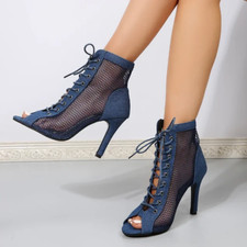 Maogu Women's Sexy Stiletto High Heels - Breathable Latin Dance Boots Shoes