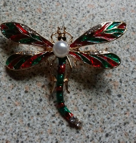Dragonfly brooch pin beautiful - dragonfly,