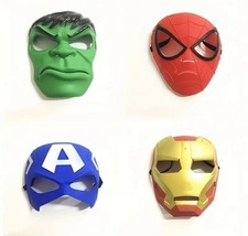 Avengers Mask 4pcs Set Hulk Spiderman Iron Man Captain America Halloween Cosplay