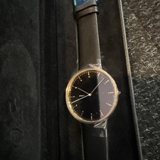 Mens Vitaly Basel Swiss Gold Tone Stainless Steel Watch Mesh New Batt 42mm