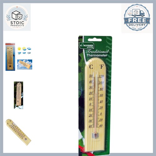 Wooden thermometer kingfisher - thermometer,