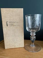 Whitefriars Crystal Glass Queen Elizabeth II Silver  Wedding Goblet Ltd Edition