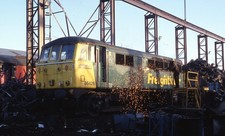 Orig colour slide, Class 86, 86426, Freightliner livery, cutting, Booths, 11/05
