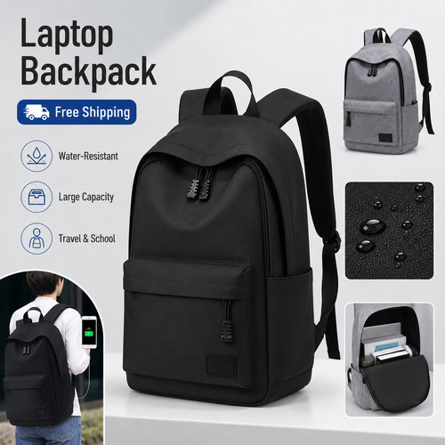 Men nylon backpack laptop - nylon,