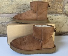 UGG Australia Classic Short Boots Women's UK Size 5.5 Tan Brown Suede S/N5854