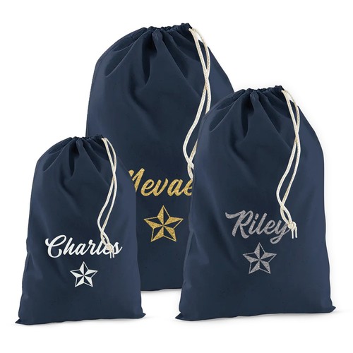 Personalised cotton santa sack - personalised,