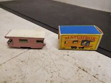 Vintage Matchbox Series no. 23 Pink Trailer Caravan with original box toy hobby
