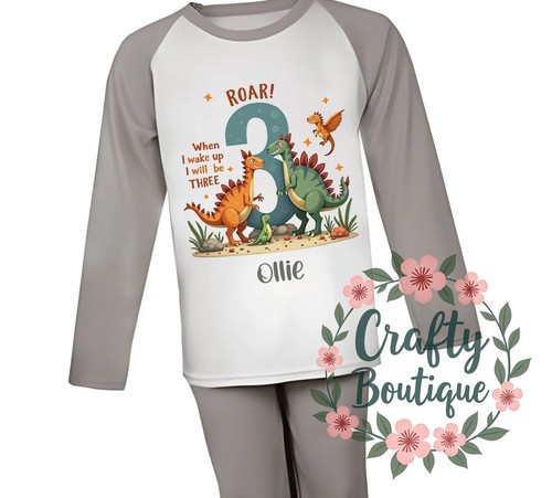 Dinosaur pjs personalised - pjs,