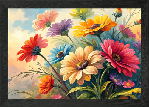 Colorful daisy flower garden - colorful,