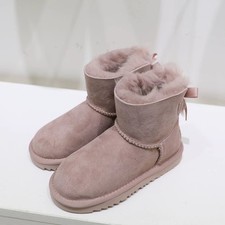 Women's Shoes UGG Brown Suede MINI BAILEY BOW II Slip On Ankle Boots New