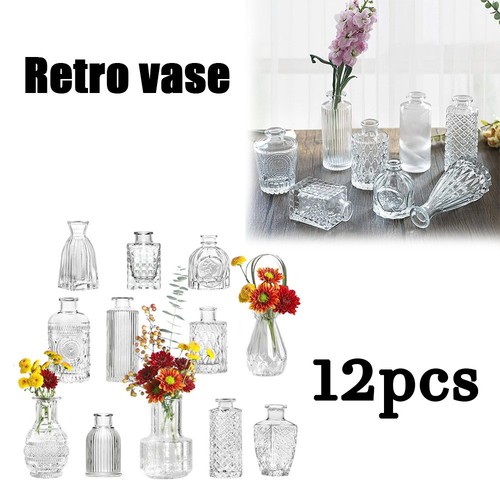 Set glass bud vase - of,