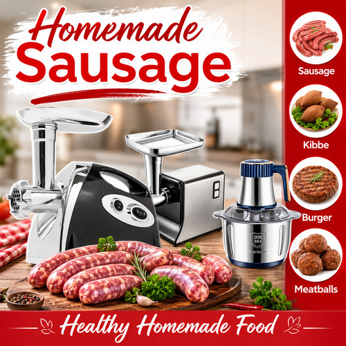 Electric sausage maker - sausage, meat