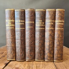 Classic Literature Faux Leather Odhams Press Books, Water Babies, Vanity Fair