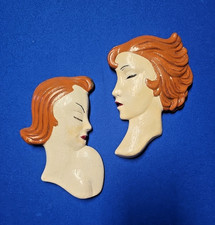 Vintage Chalkware Lady Head