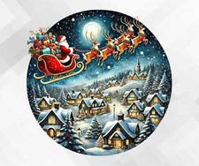 Christmas Santa Reindeer wall