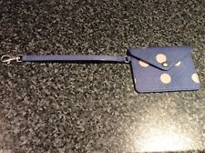 BNWT New Cath Kidston Envelope Coin Purse Oilcloth Periwinkle Button Spot Design