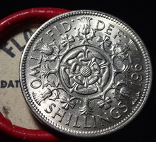 UK Two Shillings 1967 Elizabeth II UNC From Mint Roll Coin WCA MB1967