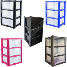 3 Drawer Plastic Storage Tower
