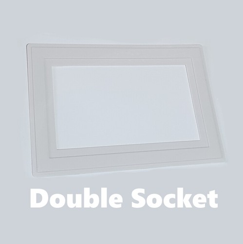 White double gang light switch - white,