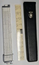 Dietzgen Decimal Trig Drafting Slide Rule  Case & Conversion Chart