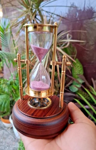 Brass sand timer - brass,