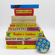 Travel/Compact Board Games Bundle x11: Lotto, Tidleywinks, Dominoes, Beetle, S&L