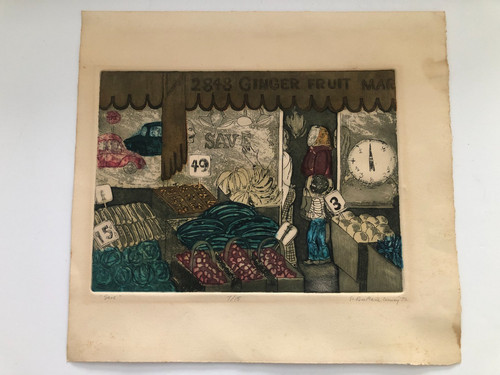 Vintage 1972 etching - , of