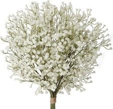 DILATATA Baby's Breath Artificial Flowers Bulk 3 Branches Faux Baby Cream 