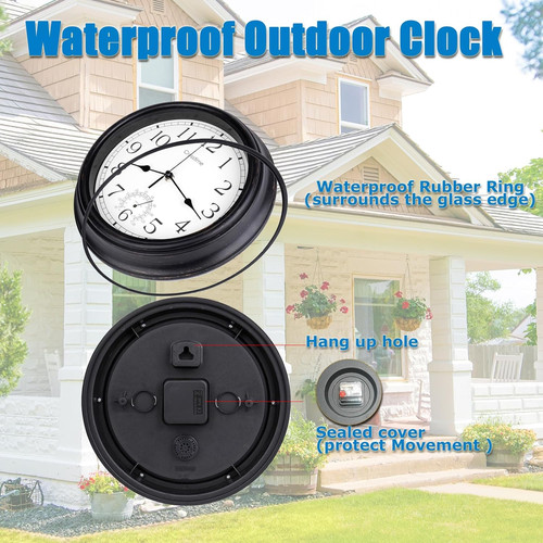 Outdoor clock waterproof - waterproof, with