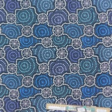 Quilting Patchwork Fabric Sewing Saltwater Dream Bora Rings 50x55cm FQ