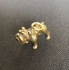 detailed solid brass American bulldog boxer dog  watch chain fob charm key ring