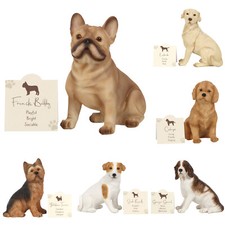 Dog Ornaments Puppy Figurine Cute Gift Boxed Home Memorial Decoration Sculpture