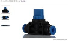 RS PRO Rotary Knob Pneumatic Relay  Manual Control Valve HVFF Series, 916-0968