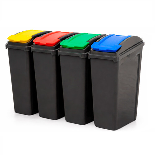 Large plastic recycling bin - plastic,