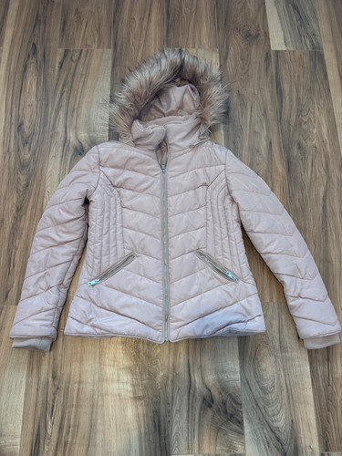 Light pink quilted coat - pink,
