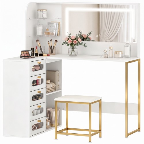 Homcom dressing table with - dressing,