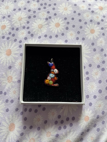 Colourful rabbit necklace - colourful,