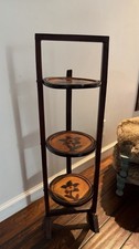 Vintage 3-Tier Wood Round