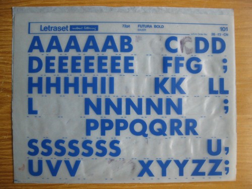 Sheet letraset upper - sheet,
