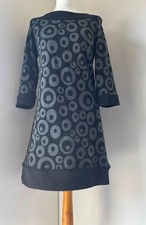 SANDRA DARREN Shift Dress 3/4 Sleeves Boat Neck Geometric Design - UK12