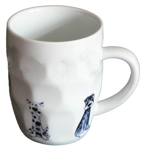 Dogs ceramic dimple tankard