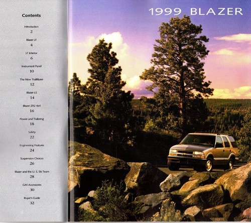 Big 1999 chevy blazer brochure - 1999,