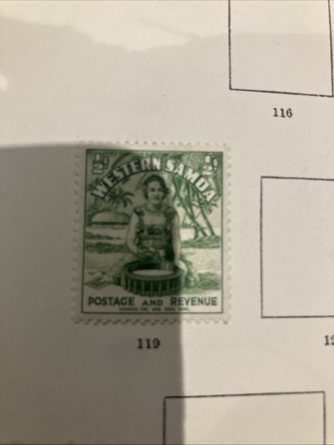 Samoa 1935 halfpenny green - samoa,