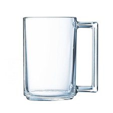 Luminarc Mug Stackable Tempered Glass Clear Hot Cold Beverages Durable 320ml