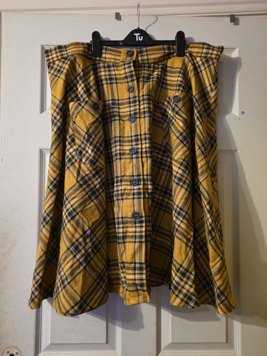 Hell bunny yellow tartan skirt - yellow,