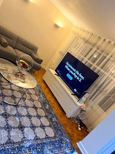 White free standing stand - white, tv