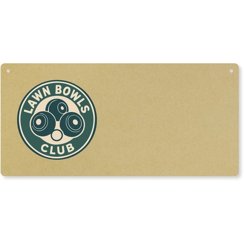 Lawn bowls club large - club', wooden