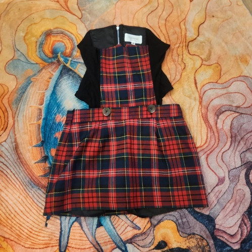 Lienni red navy tartan - lienni,