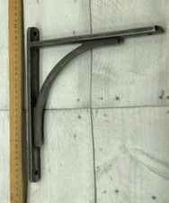 PAIR OF CAST IRON "STRONGARM GALLOW" shelf bracket 10" x 9  BLACK AND ANTIQUE 